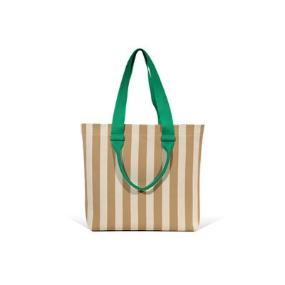 Bolso de mano de punto a rayas